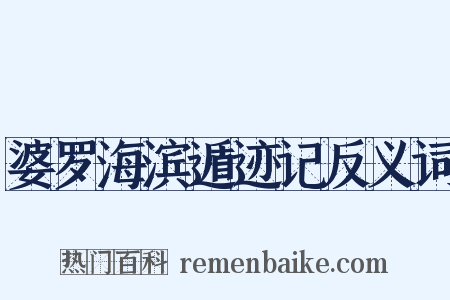 婆罗海滨遁迹记反义词是什么意思的图片